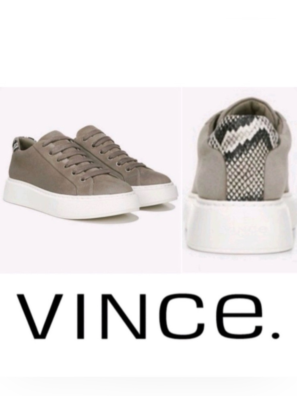 Vince Rhea Suede Platform Sneaker in Gray Size EU 38; US 8